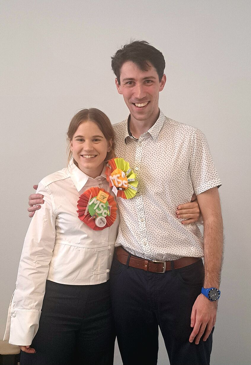 Neiber Bianca und Lohn Bernhard bei der Masterdefensio am 18.8.26